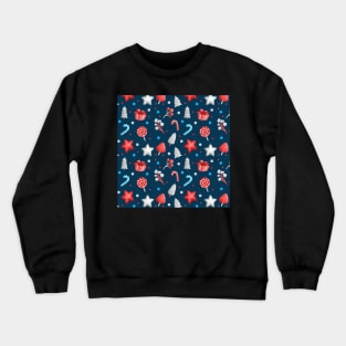 Cute Christmas Pattern - Christmas Baubles Happy Merry Christmas Christmas wrapping paper Cute Santa Claus Pattern Cute Xmas 25th December Dragonfly Christmas Tree Holiday Time Crewneck Sweatshirt